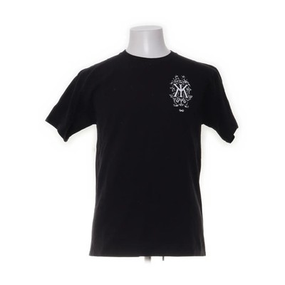 Hanes, T-shirt, Größe: M, Schwarz/Weiß, Baumwolle, Print, Herren #7bD
