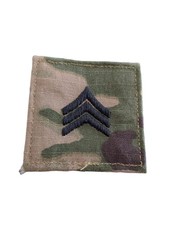 US Army OCP Camo Hook-Back Fastner Sergeant Rank TAB Patch