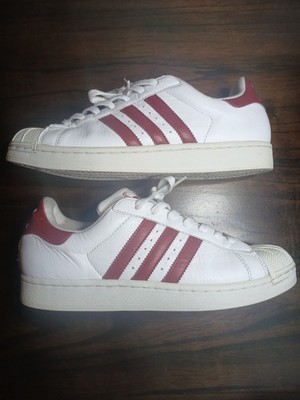 adidas Superstar Low Top Lace Up White/Red Men s Sneakers Style Code 382982