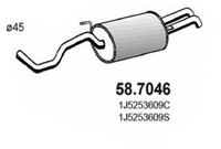 EndschalldäMpfer NachschalldäMpfer Asso 58.7046 FüR Skoda VW Seat Bora Golf 4 1