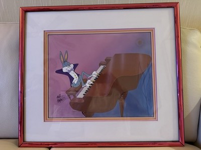 Warner Bros Bugs Bunny Rhapsody Rabbit Litho Signed Friz Freleng + Title Card