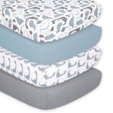 4-Pack Fitted Crib Sheet Set - Super Soft  Breathable Baby Boy Crib Sheets, ...