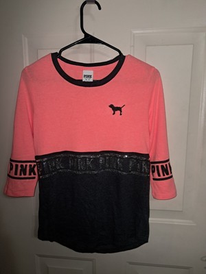 PINK Victoria's Secret Crew Neck Sweatshirt with Logo Accents