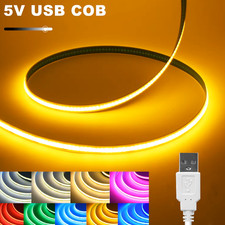 COB LED Stripe Streifen USB TV Hintergrund-Beleuchtung Lichtband Lichterkette 5V