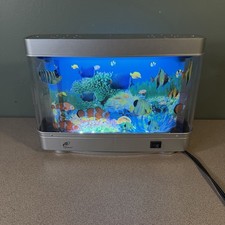 Artificial Fish Tank Aquarium Motion Lamp Light Up Animated LED Tropical 12"