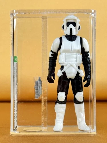 VINTAGE STAR WARS AFA U85 BIKER SCOUT HK