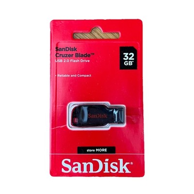 SanDisk Cruzer Blade 32GB USB 2.0 Flash-Laufwerk   Schwarz/Rot   NEU
