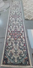 CREAM / BLUE 2'-2" x 12'-0" Flaw in Rug, Reduced Price 1172797051 MAD473B-212