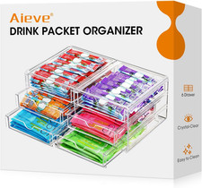 Drink Packet Organizer, Stackable Storage Drawers for Tea Bags