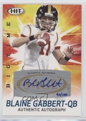 2011 SAGE Hit Big Time Auto 90/100 Blaine Gabbert #ABT18 Rookie Auto RC uk2