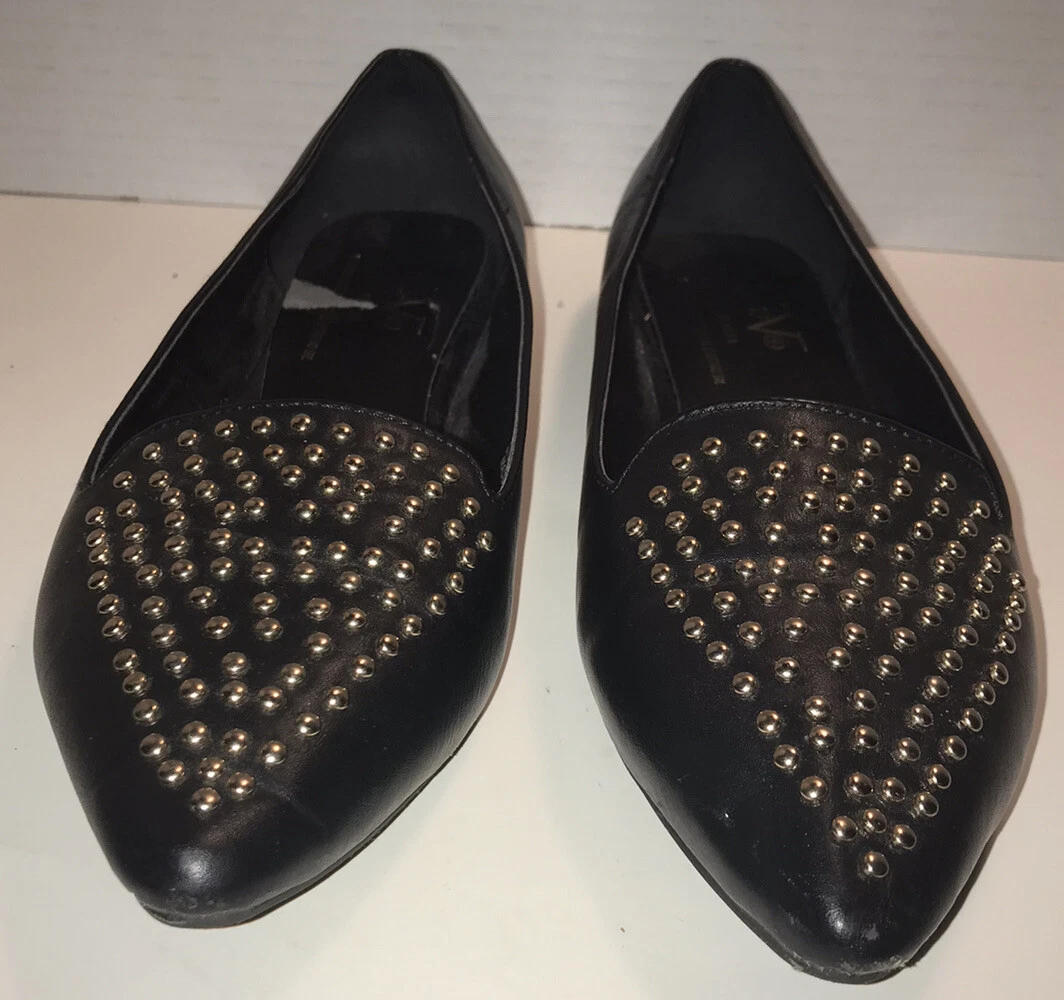 19V69 ITALIA par Alessandro Versace Gemma chaussures plates ton or goujons t