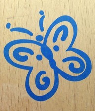 Rubber Stamp Butterfly Outline Paper Craft 2.5x3"6x7.5cm Crafts Scrapbooking