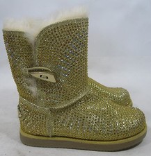 NEW Gold Urban Glitter Rhinestone Ankle Cute Boots girl Size 10 C