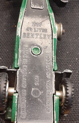 LESNEY レズニー 1929 LITRE ベントレー 1929 * Bentley 4.5 Litre die cast toy car made in England by