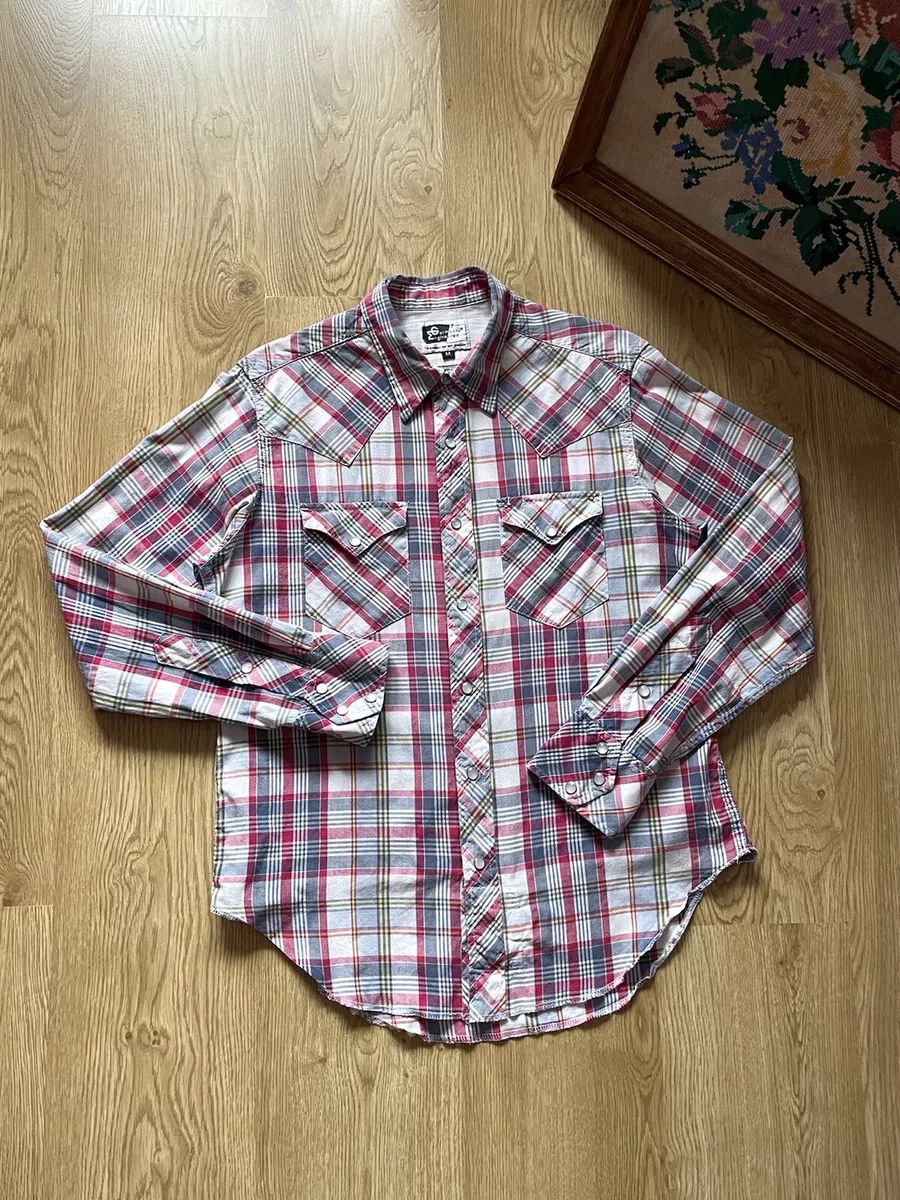 Engineered Garments Check Flannel Western Shirt Pearl Snap Button