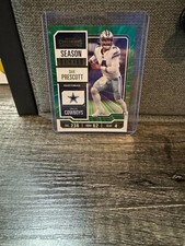 2023 Panini Contenders - Season Ticket #28 Dak Prescott Parallel Green Lazer