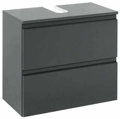 Held Möbel Unterbeckenschrank Cardiff 60 cm graphitgrau/hochglanz grau