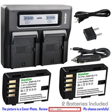 Kastar Battery LCD Dual Fast Charger for Panasonic DMW-BLF19e BLF19 DMW-BTC10E