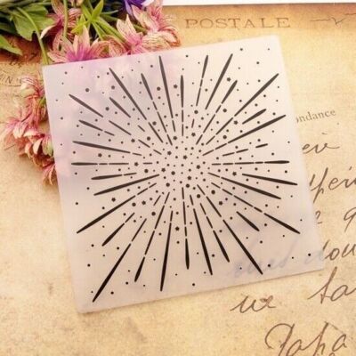 Feuerwerk Silvester Prägeschablone Embossing Folder Firework DIY Papier Karten
