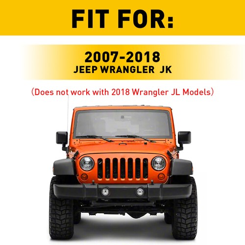 Hood Locking Latch Catch Kit For Jeep Wrangler JK JKU 2007-18 Black High Quality - Picture 5 of 11