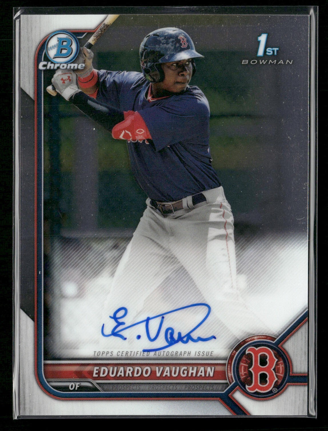 2022 Bowman Chrome #CPA-EV Eduardo Vaughan 1st Auto Red Sox