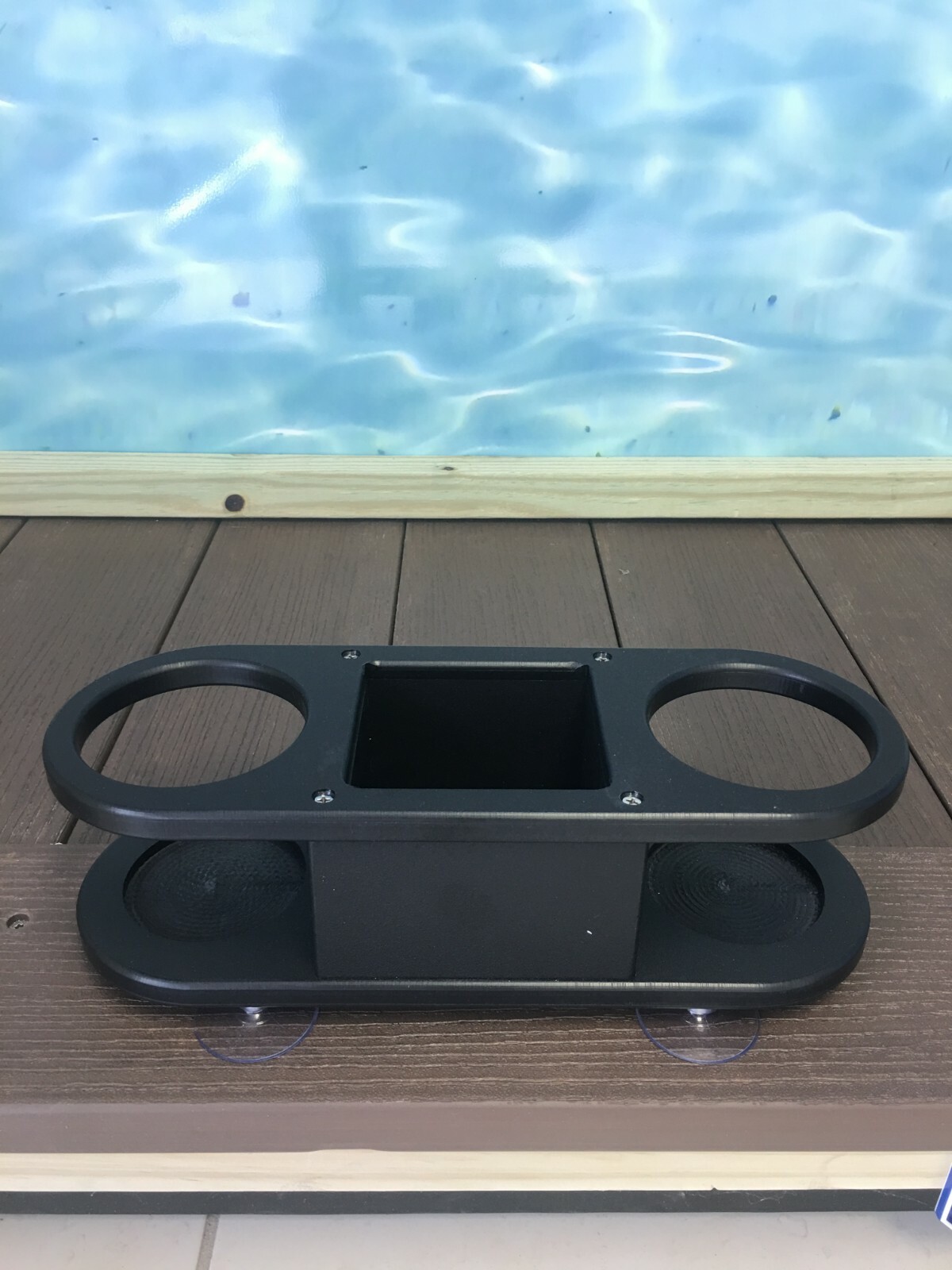 Boat Marine Cup Holder Cupholder & Center Storage Box Black Starboard