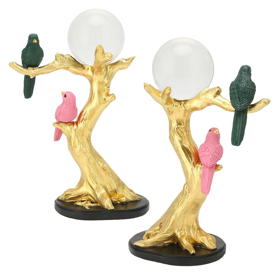 Branch Bird Figurine Magpie On Branch Lucky Jewelry Storage Resin