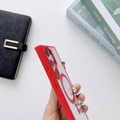 Custodia trasparente trasparente sicura Mag ultra magnetica per Samsung Galaxy S24 Ultra S23 - Foto 4 di 21