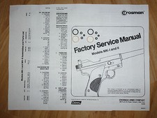 Crosman Mark I Mark II MK 1 2 Two O-Ring Seal Kits  Service Manual 2  Guide