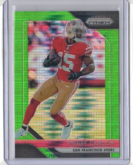 PIERRE GARCON 2018 Panini Prizm GREEN Pulsar Refractor SP #28 49ERS