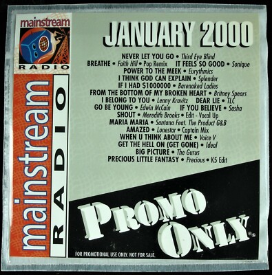 PROMO ONLY ''MAINSTREAM RADIO JANUARY 2000'' DJ PROMO CD COMPILATION SONIQUE *NEW*