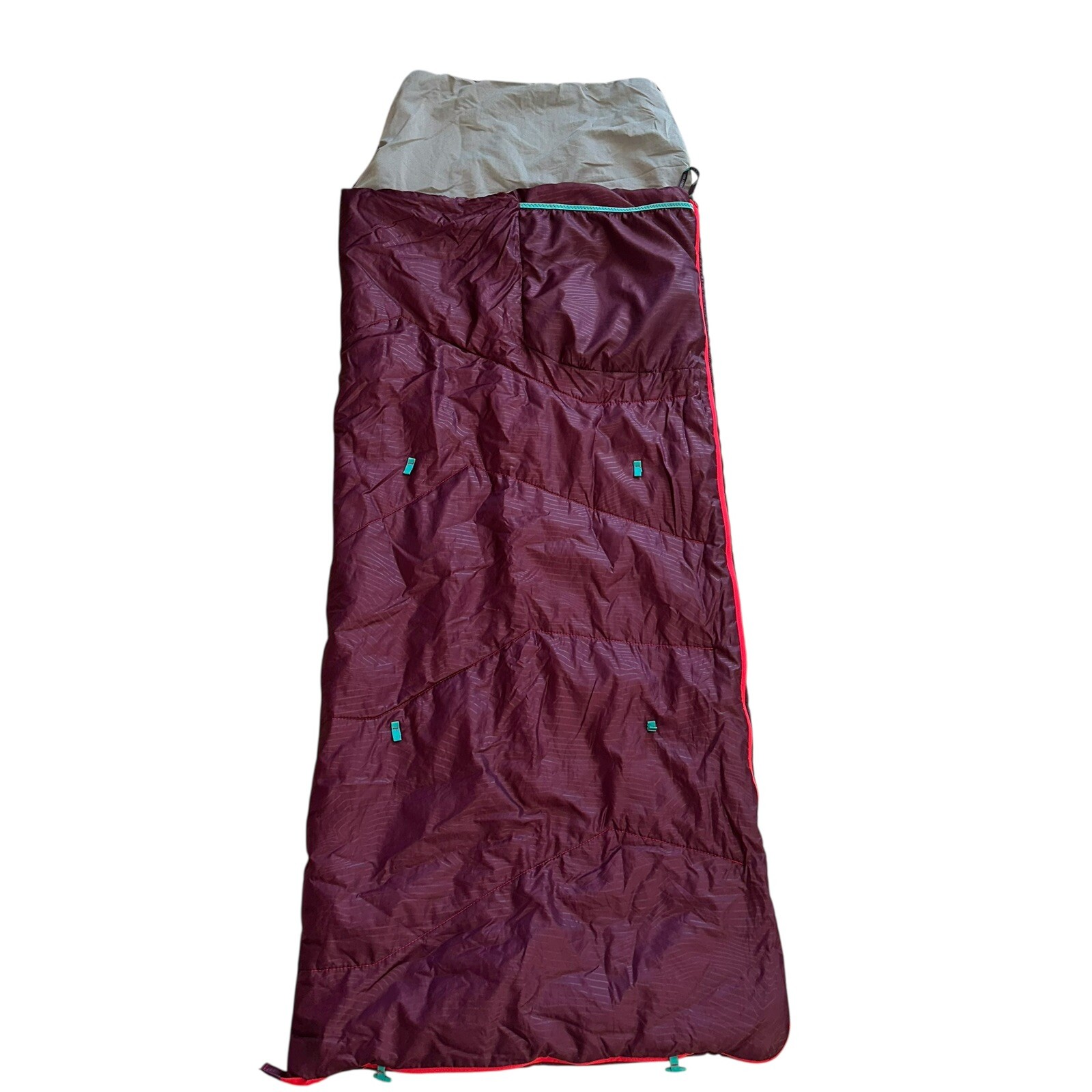 Saco de dormir Decathlon Quechua MH100 Junior gris púrpura 10 grados centígrados/50 F