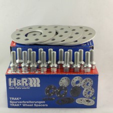 H&R Spurverbreiterung 6/6mm silber für Corrado Golf Lupo Passat Polo Scirocco