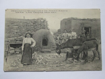 Servants Quarters Sheep Farm Las Vegas New Mexico Vintage Postkarte P3