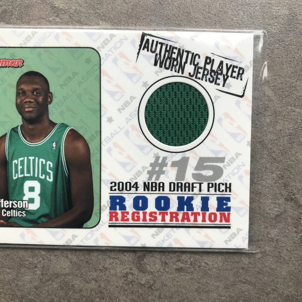 AL JEFFERSON 2004-05 BOWMAN ROOKIE REGISTRATION #ROR-AJ JERSEY Z1 - Image 2 of 4