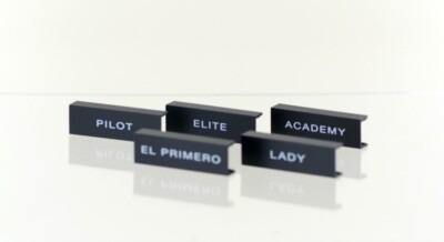 5 x Zenith Plakette  Aufsteller  ''Academy - El Primero - Elite- Lady - Pilot'' sc
