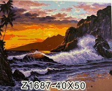 Paint by Number Kits kids/Adults, Paint by Numbers on Canvas Island vibes