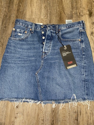 Jupe déconstruite Levi's Premium High-Rise neuve avec étiquettes, taille 30 (12)