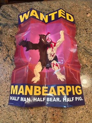 Youtooz South Park MANBEARPIG Rare! Poster 18X24