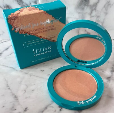 Thrive Causemetics Brilliant Face Highlighter Skin Powder SHAEL Champagne Gold