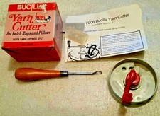 BUCILLA WOOL CUTTER SMYRNA  LATCH HOOK, RUG  PILLOWS WORK w/ BLADES  INSRUCT