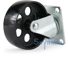 3-1/2" 350-lb Capacity All-Steel Wide Wheel Swivel Top Plate Casters