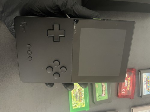 Analogue Pocket Schwarz mit 8 Spiele Pokémon Blattgrün, Rubin, Mario, Tetris Top - Picture 13 of 20