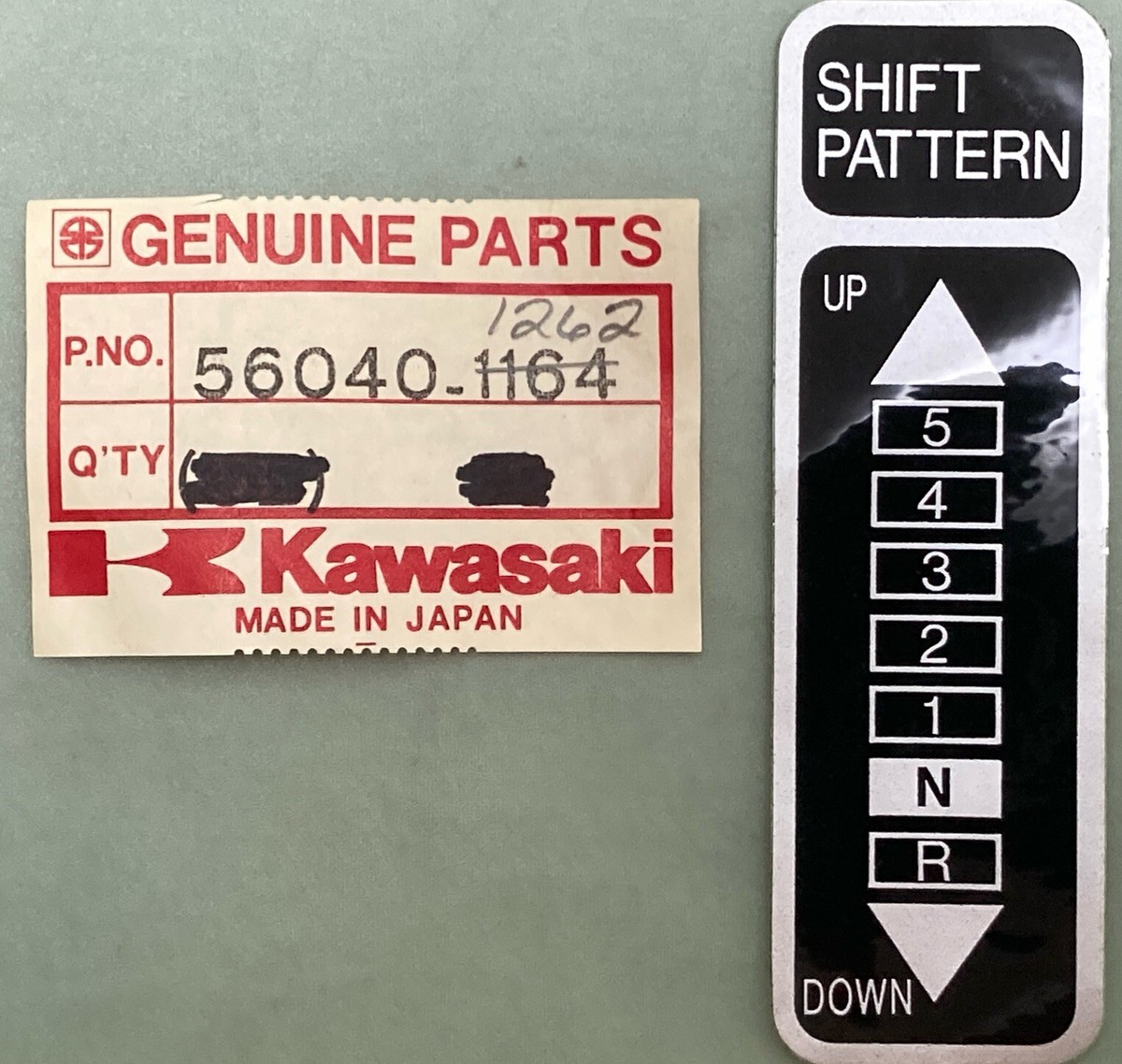 NEW GENUINE KAWASAKI 56040-1164 SHIFT PATTERN LABEL
