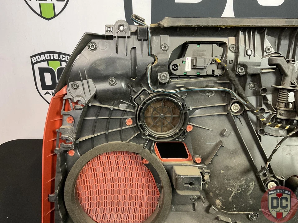 2005-2012 Porsche 911 997 Left Door Panel Leather Black Terracotta 125202 - Image 3 of 4