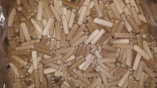 1/2" x 2" grooved fluted wooden dowel pin 50, 100, 250, 500, 1000, wood pieces