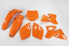 Set Plastique Carénage KTM EXC SX Sxf 125 200 250 300 400 520 1999 - 2000 Orange