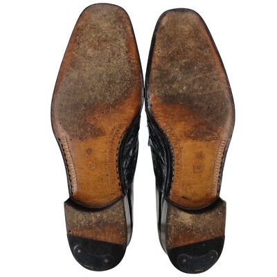 Vintage Bally Switzerland Exotic Ostrich Leather Dress Shoe  display picture 1