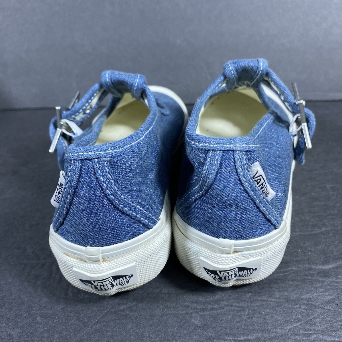 VANS Style 93 Mary Jane Blue Denim Star Buckle Women - Sz