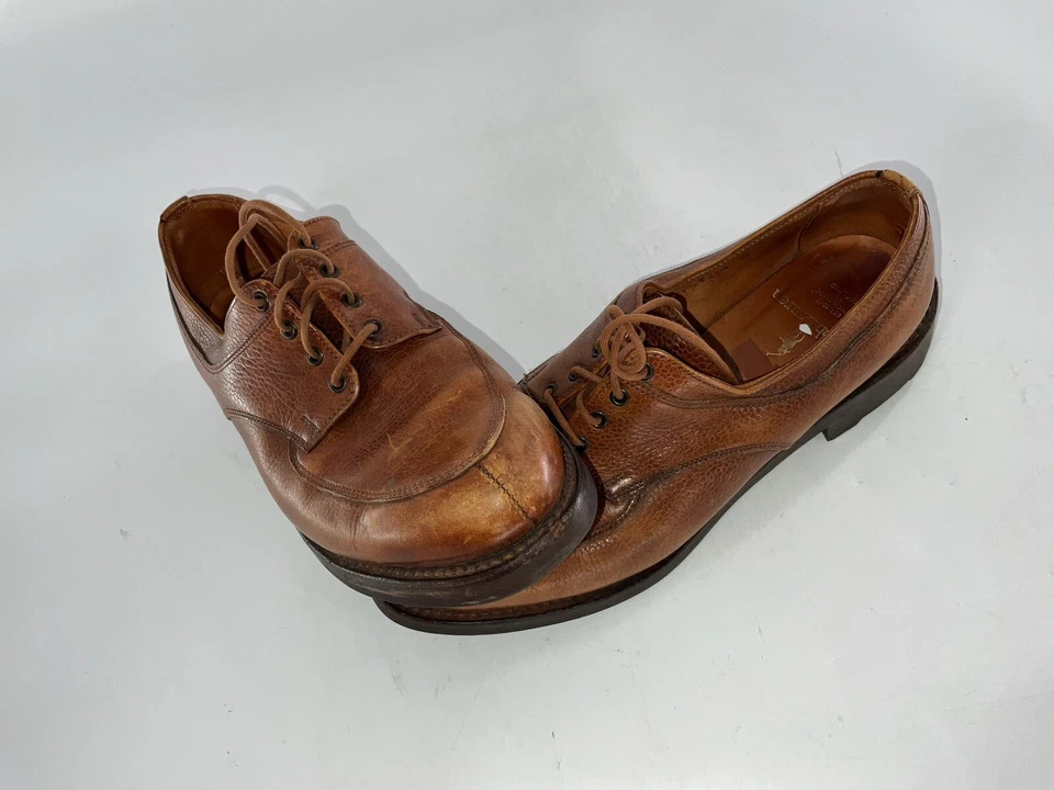 Zapatos Oxford Ralph Lauren Hechos en Banco Talla 10.5 Mujer Marrón Inglaterra YGI D4S-30 Foto 2 de 4